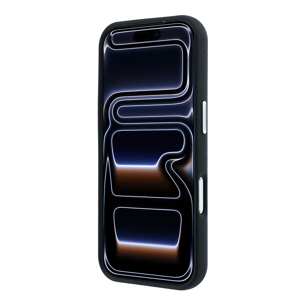 Apple iPhone 18 Pro Kılıf BMW Orjinal Lisanslı M-safe Şarj Özellikli Ortalı Sıcak Damga Logolu Deri Kapak Siyah