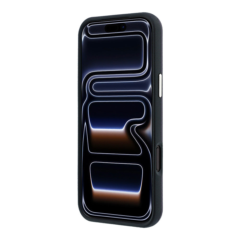 Apple iPhone 18 Pro Kılıf Guess Orjinal Lisanslı M-safe Şarj Özellikli PU Metal Üçgen Logolu Karbon Fiber Kevlar Kapak Bordo