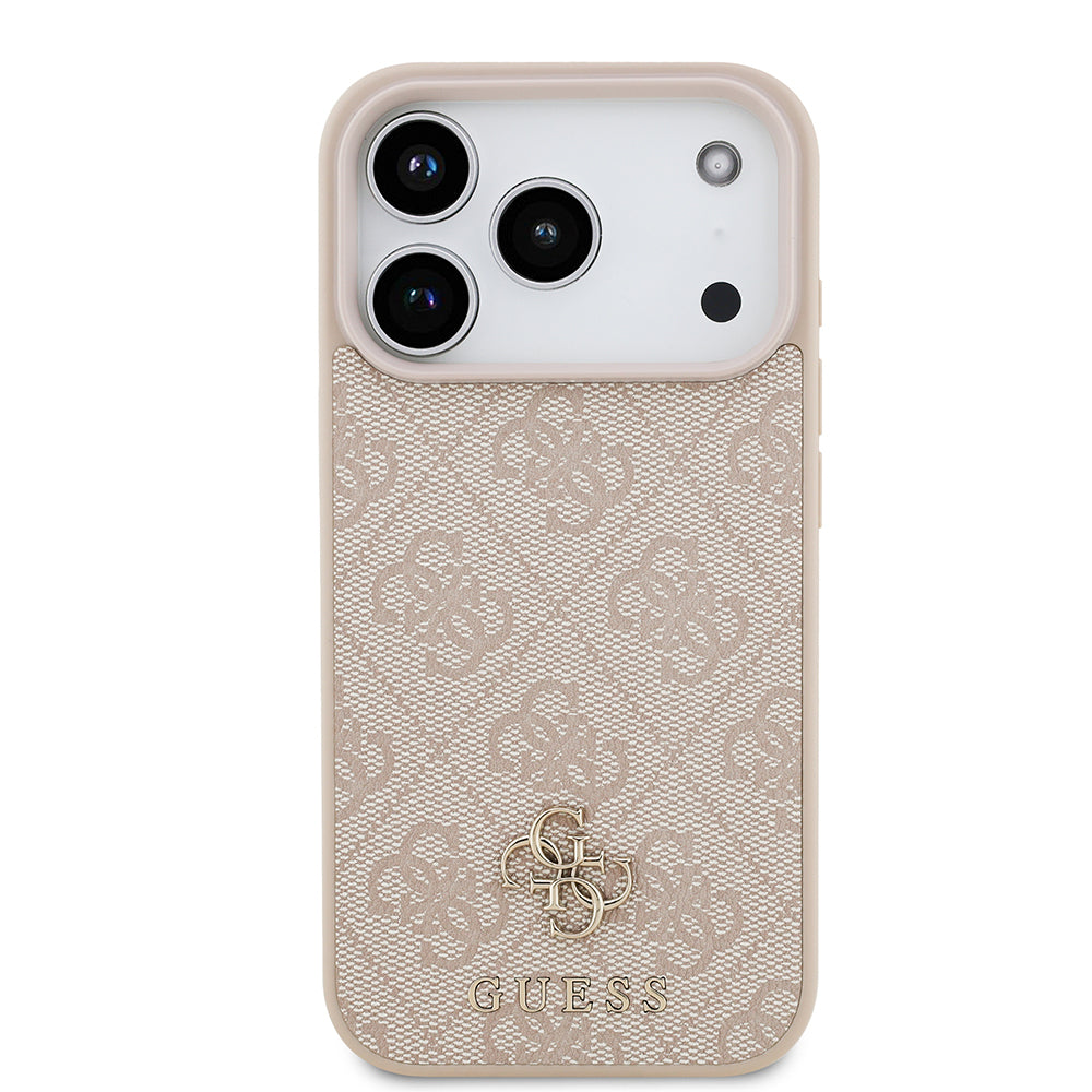 Apple iPhone 18 Pro Kılıf Guess Orjinal Lisanslı M-safe Şarj Özellikli Small 4G Classic Kapak Pembe