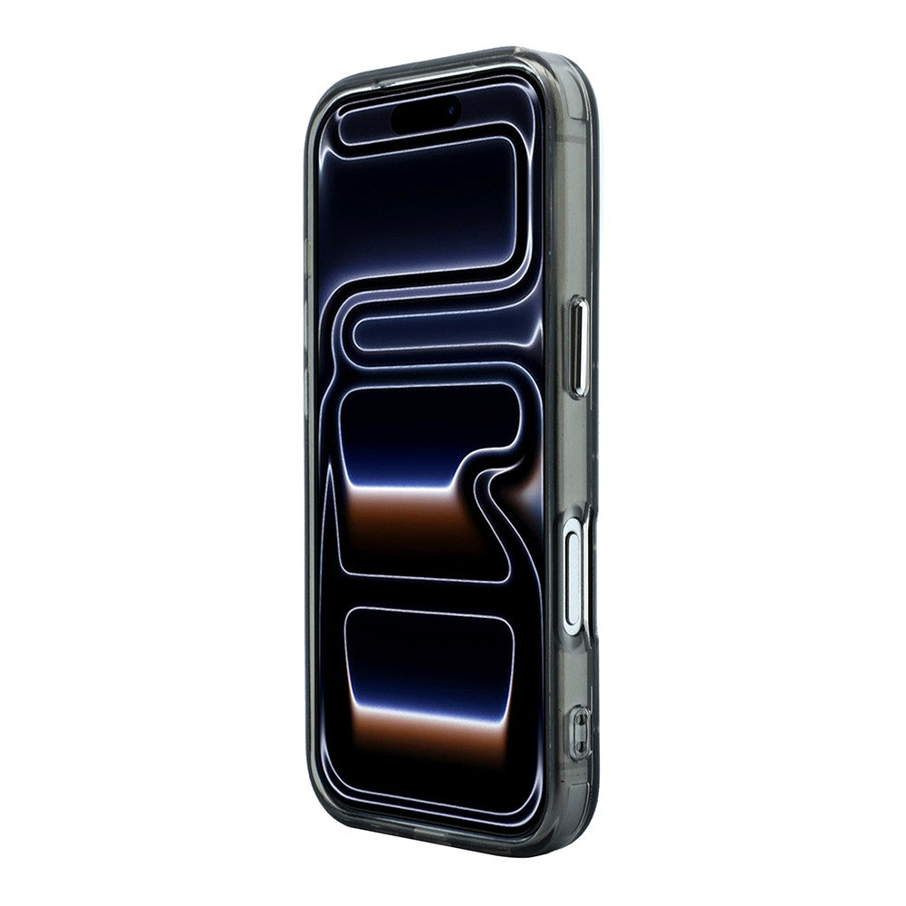 Apple iPhone 18 Pro Kılıf Karl Lagerfeld Orjinal Lisanslı Taşlı Elektro Kaplama Metal Logolu Kapak Siyah
