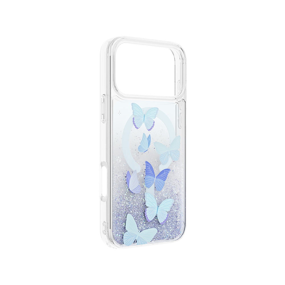 Apple iPhone 18 Pro Kılıf M-safe Şarj Özellikli Coehl Waterfall Aria Kapak Mavi