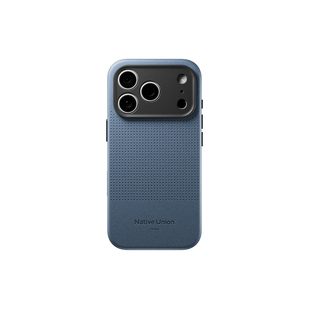 Apple iPhone 18 Pro Kılıf M-safe Şarj Özellikli Deri Dokulu Native Union 2025 Active Serisi Kapak Lacivert