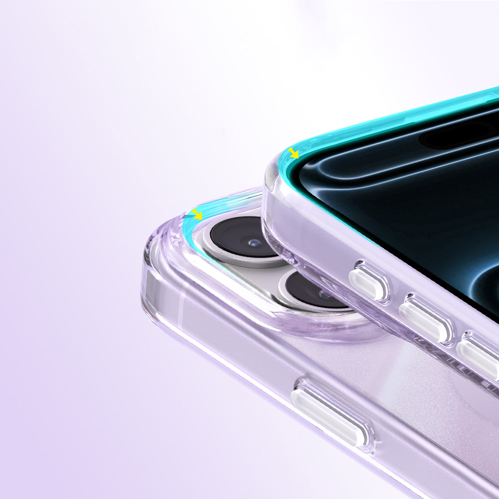 Apple iPhone 18 Pro Kılıf M-Safe Şarj Özellikli Orjinal Swarovski Taşlı Zore Paris Rovix Sert PC Kapak Açık Mor