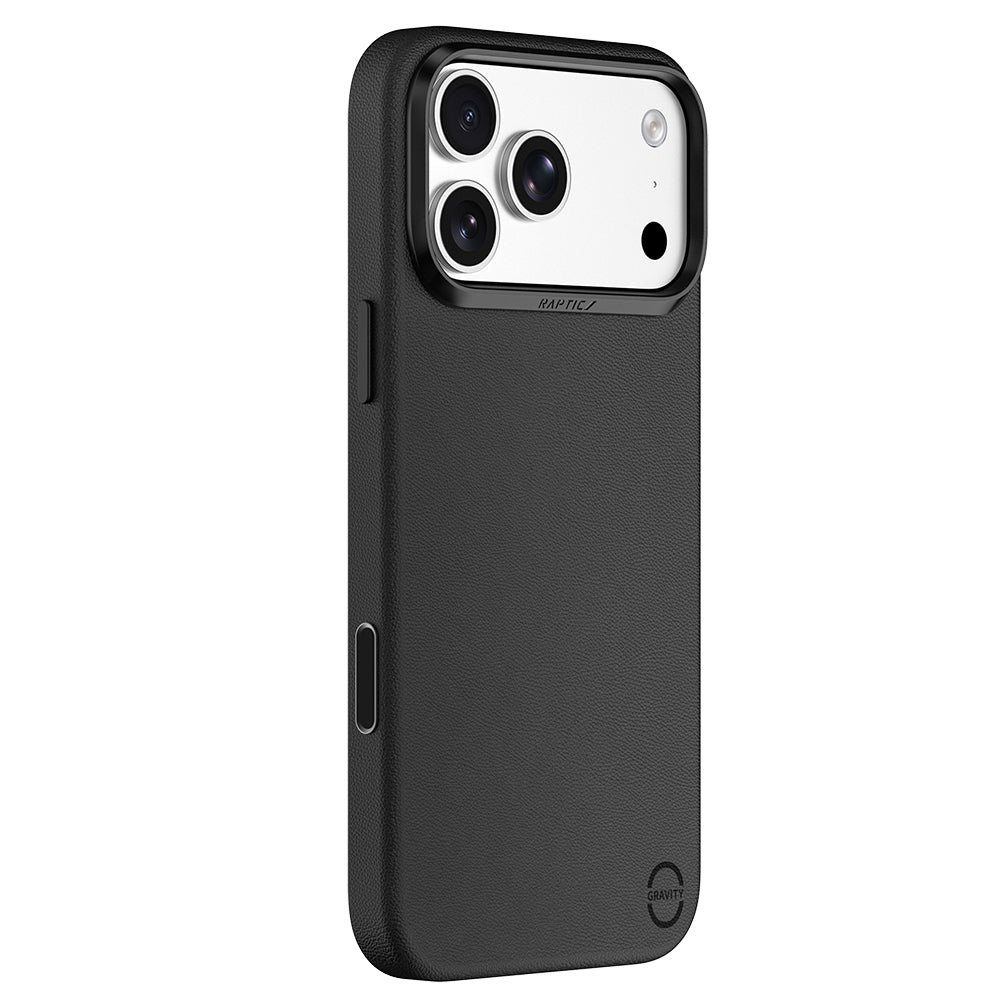 Apple iPhone 18 Pro Kılıf M-Safe Şarj Özellikli Polimerik Deri Raptic Urban Nano Kapak Siyah