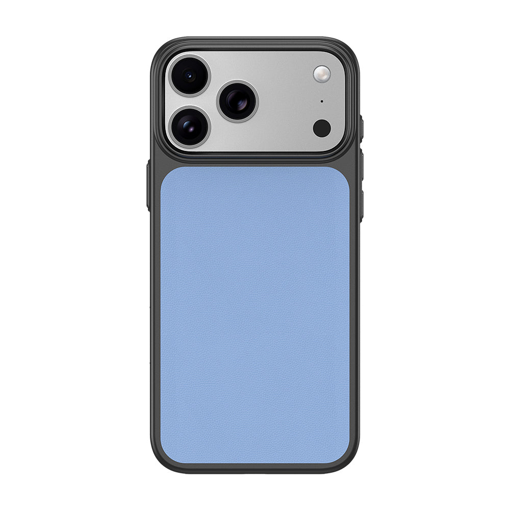Apple iPhone 18 Pro Kılıf M-Safe Şarj Özellikli PU Zore Paris Trexo Sert PC Kapak Açık Mavi