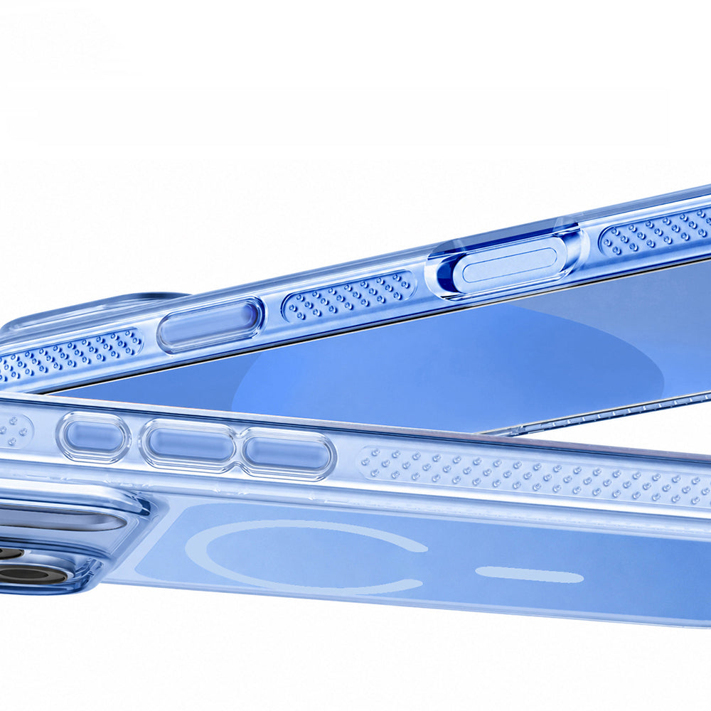 Apple iPhone 18 Pro Kılıf M-safe Şarj Özellikli Sararmaya Karşı Dayanıklı Mutural Icesense Serisi Kapak Açık Mavi