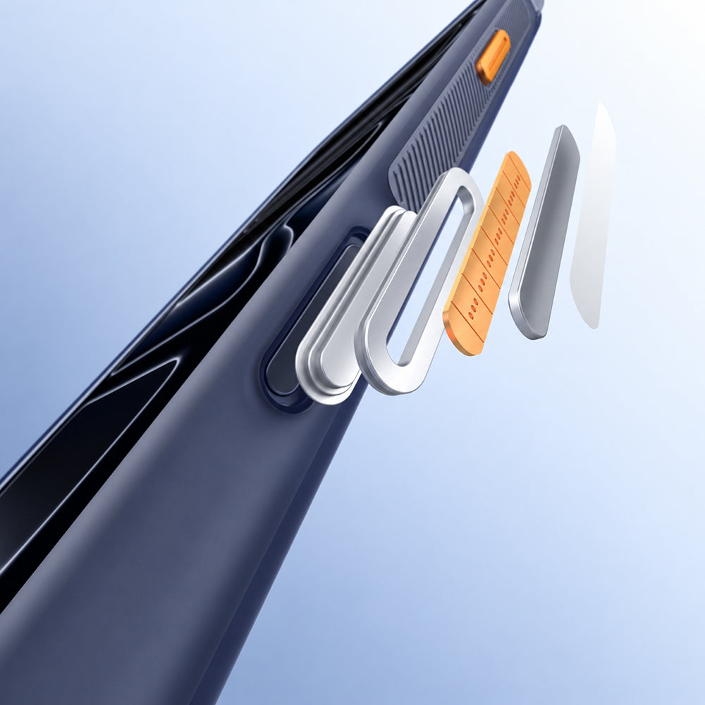 Apple iPhone 18 Pro Kılıf M-safe Şarj Özellikli Standlı Airbag Tasarımlı Mutural Air Shield Serisi Kapak Lacivert