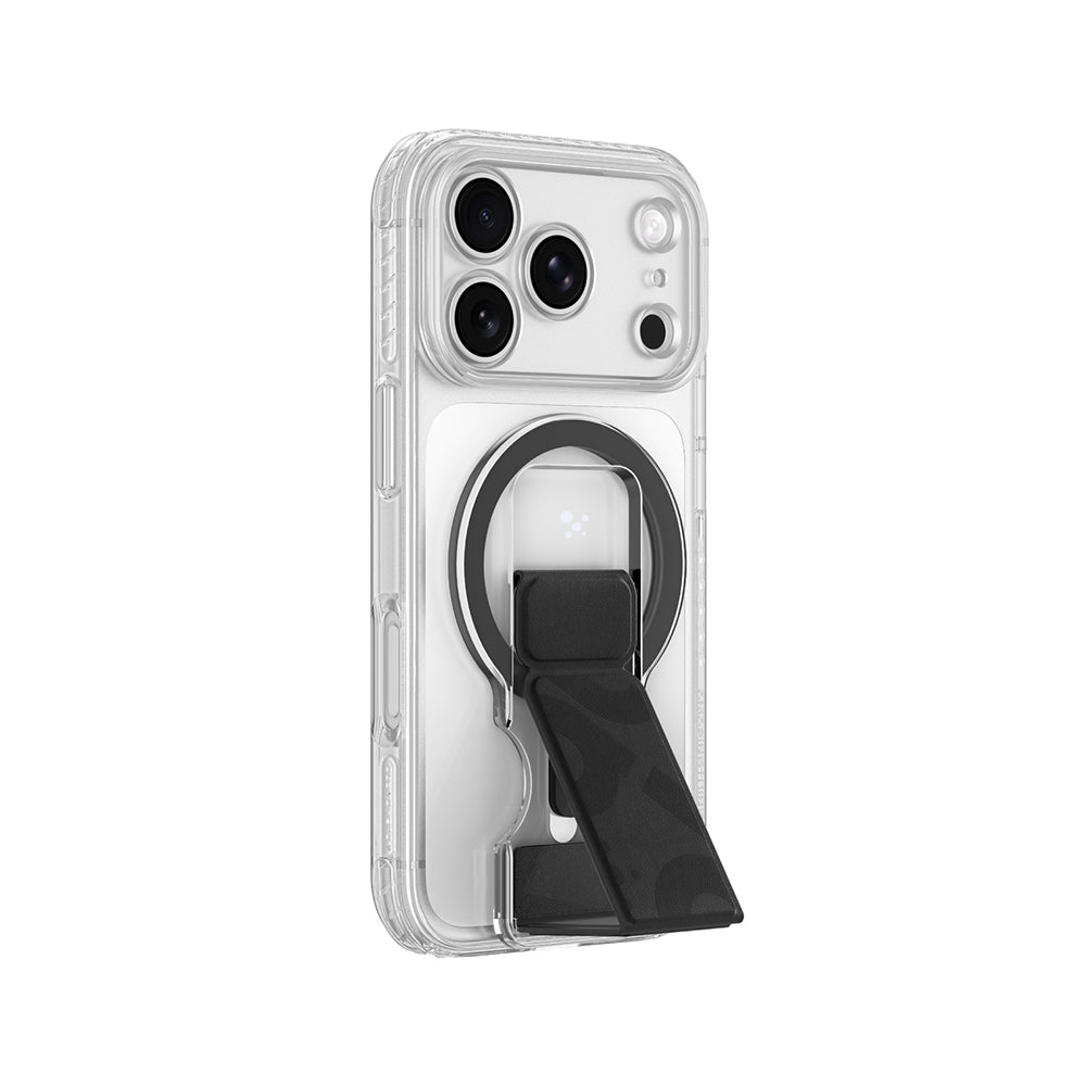 Apple iPhone 18 Pro Kılıf M-safe Şarj Özellikli Standlı Amazingthing Titan Pro Grip Stand Serisi Kapak Siyah