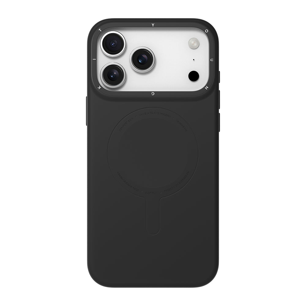 Apple iPhone 18 Pro Kılıf M-Safe Şarj Özellikli Youngkit Morandi Serisi Kapak Siyah
