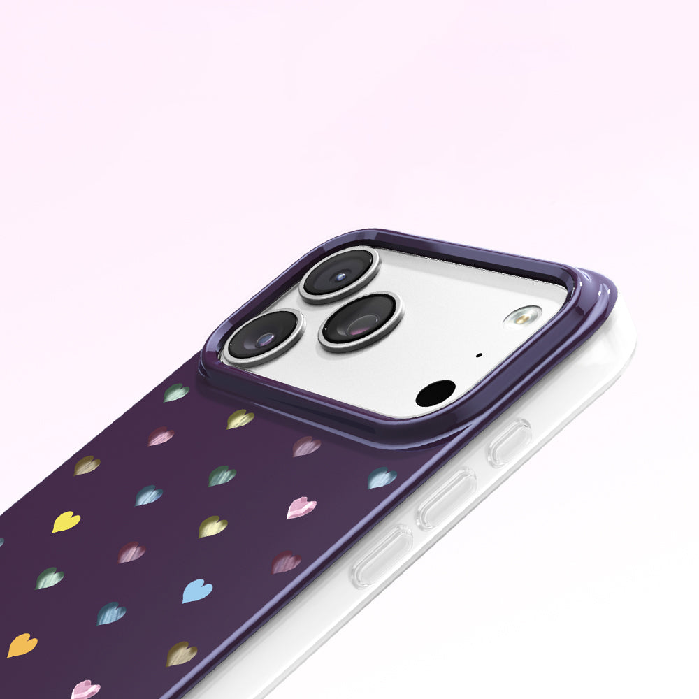 Apple iPhone 18 Pro Kılıf M-Safe Şarj Özellikli Zore Paris Axen Sert PC Kapak Mürdüm