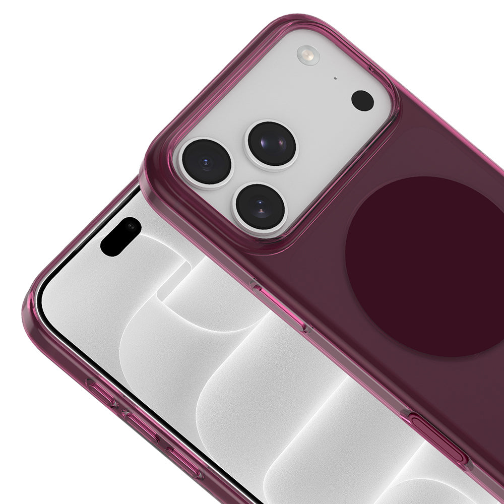Apple iPhone 18 Pro Kılıf M-safe Şarj Özellikli Zore Paris Belmo Kapak Bordo