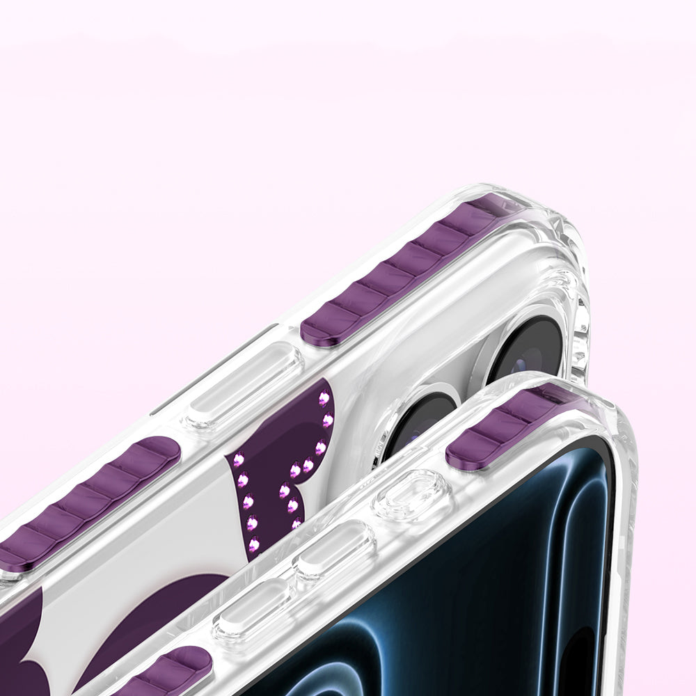 Apple iPhone 18 Pro Kılıf M-Safe Şarj Özellikli Zore Paris Elvo Sert PC Kapak Bordo