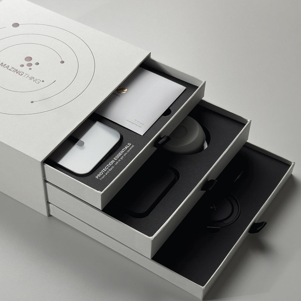 Apple iPhone 18 Pro Max Amazingthing Premium Noir Kit Titan Vision Safir Kamera Lens Koruyucu ve Aksesuar Seti Siyah