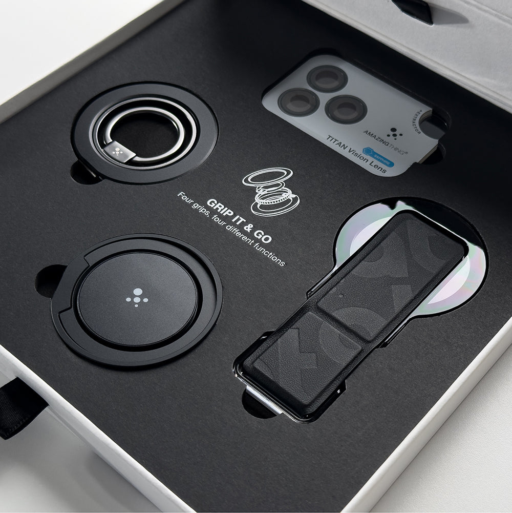 Apple iPhone 18 Pro Max Amazingthing Premium Noir Kit Titan Vision Safir Kamera Lens Koruyucu ve Aksesuar Seti Siyah