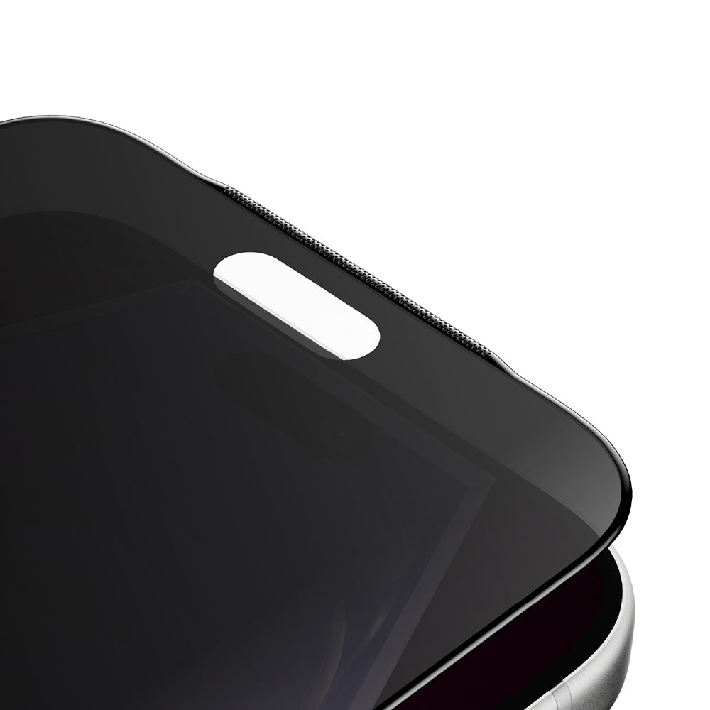 Apple iPhone 18 Pro Max Amazingthing Titan Privacy Parmak İzi Bırakmayan Temperli Cam Ekran Koruyucu Siyah