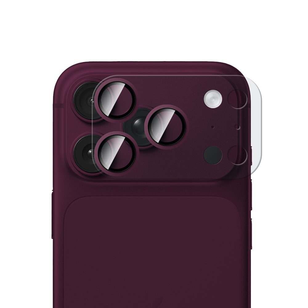 Apple iPhone 18 Pro Max CaseWorld Alloy Sapphire Safir One-Piece Anti Reflective Safir Kamera Lens Koruyucu Bordo