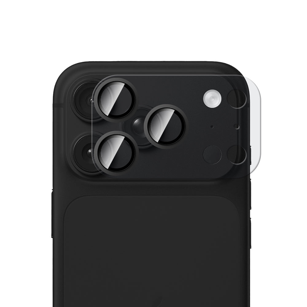 Apple iPhone 18 Pro Max CaseWorld Alloy Sapphire Safir One-Piece Anti Reflective Safir Kamera Lens Koruyucu Siyah