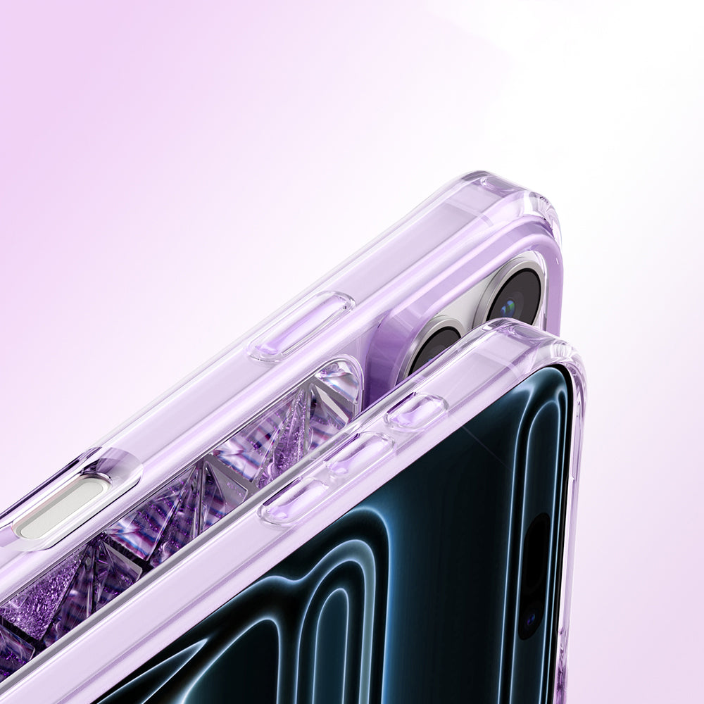 Apple iPhone 18 Pro Max Kılıf 3D Buz Blok Desenli Zore Paris Kairo TPU Kapak Mor