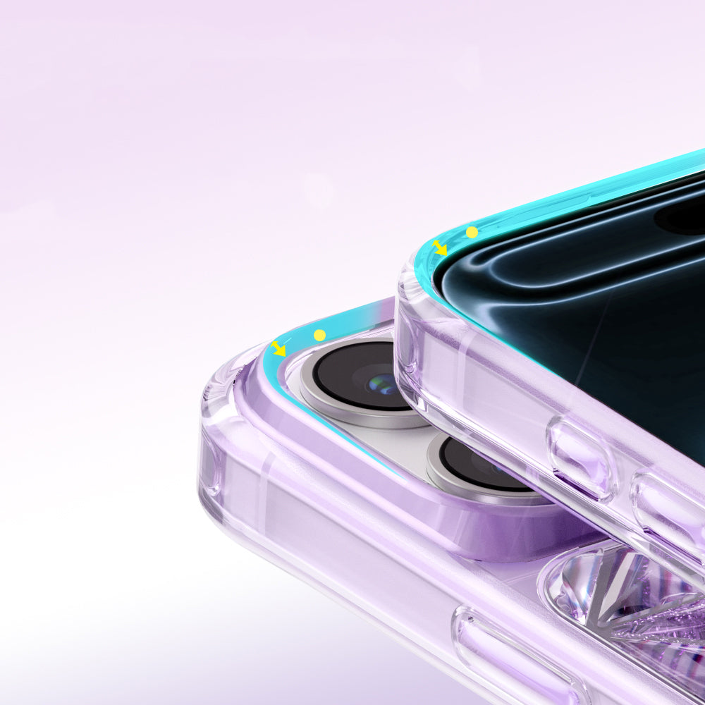 Apple iPhone 18 Pro Max Kılıf 3D Buz Blok Desenli Zore Paris Kairo TPU Kapak Mor