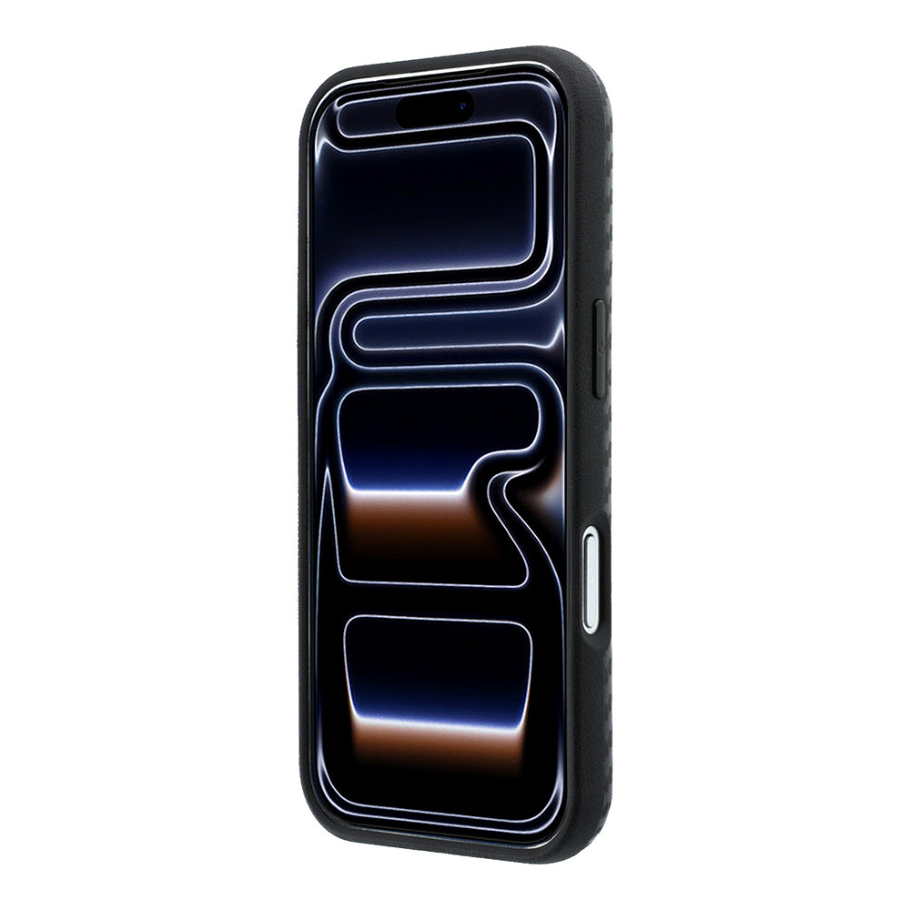 Apple iPhone 18 Pro Max Kılıf BMW Orjinal Lisanslı M-safe Şarj Özellikli PU Metal Logolu Kırmızı Halka Tasarımlı Kapak Siyah