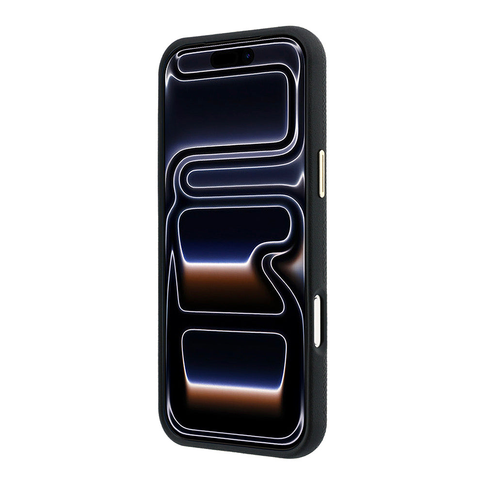 Apple iPhone 18 Pro Max Kılıf Lacoste Orjinal Lisanslı M-Safe Şarj Özellikli PVC Yarı Pike Desenli Arka Yüzey İkonik Timsah Dokuma Logolu Kapak Siyah