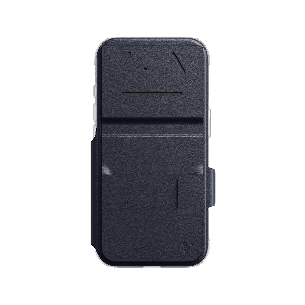 Apple iPhone 18 Pro Max Kılıf M-safe Özellikli Amazingthing Titan Lens Flip Serisi Kartlıklı Kapak Lacivert