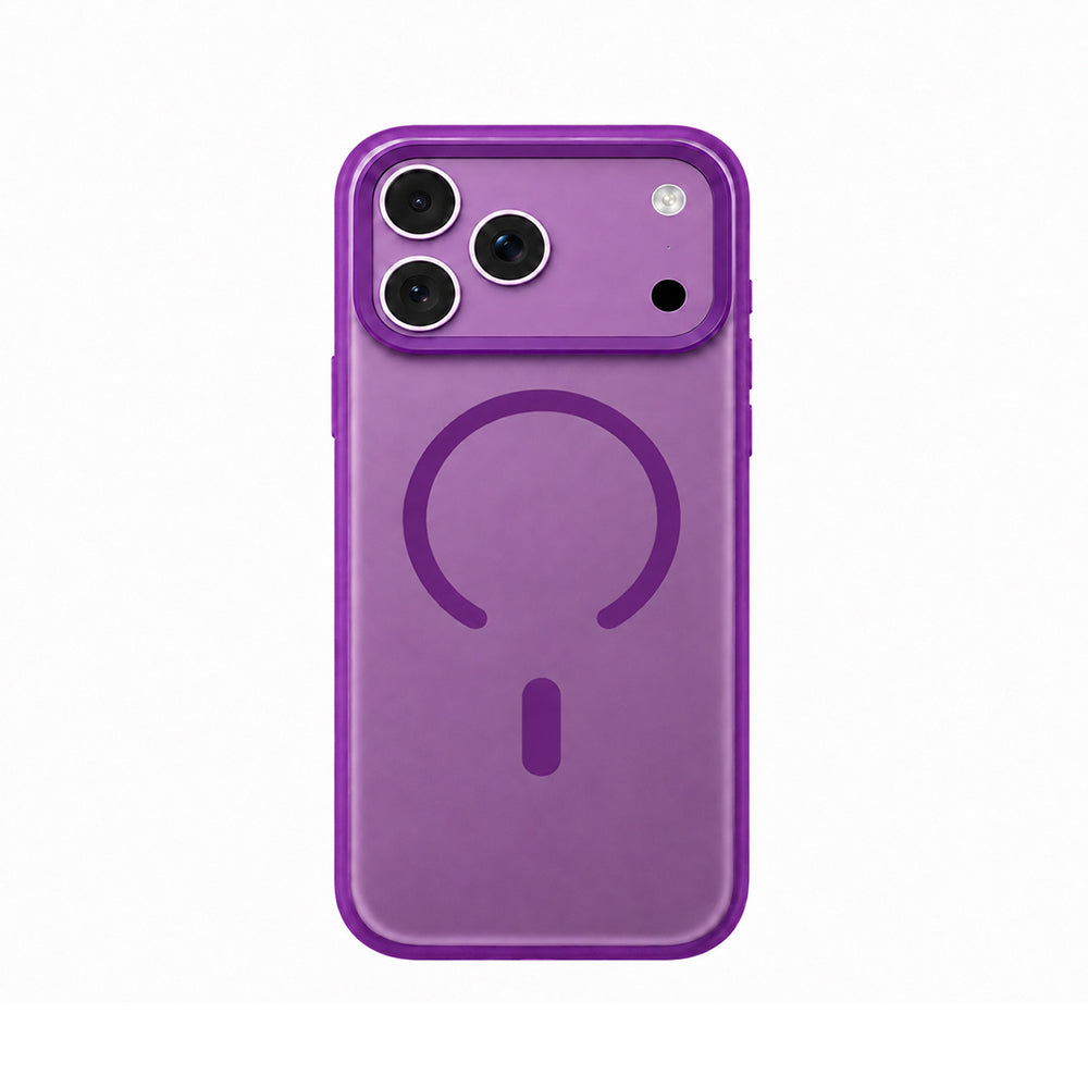 Apple iPhone 18 Pro Max Kılıf M-safe Şarj Özellikli Airbag Tasarımlı Mutural Mist Serisi Kapak Mor