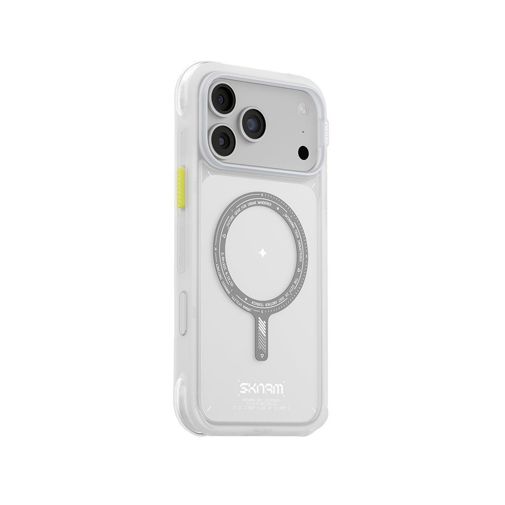 Apple iPhone 18 Pro Max Kılıf M-Safe Şarj Özellikli Airbag Tasarımlı Skinarma Avion Kapak Beyaz