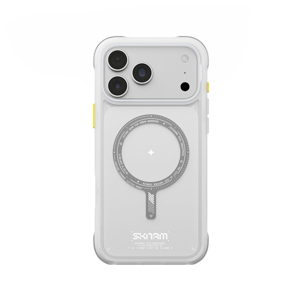 Apple iPhone 18 Pro Max Kılıf M-Safe Şarj Özellikli Airbag Tasarımlı Skinarma Avion Kapak Beyaz