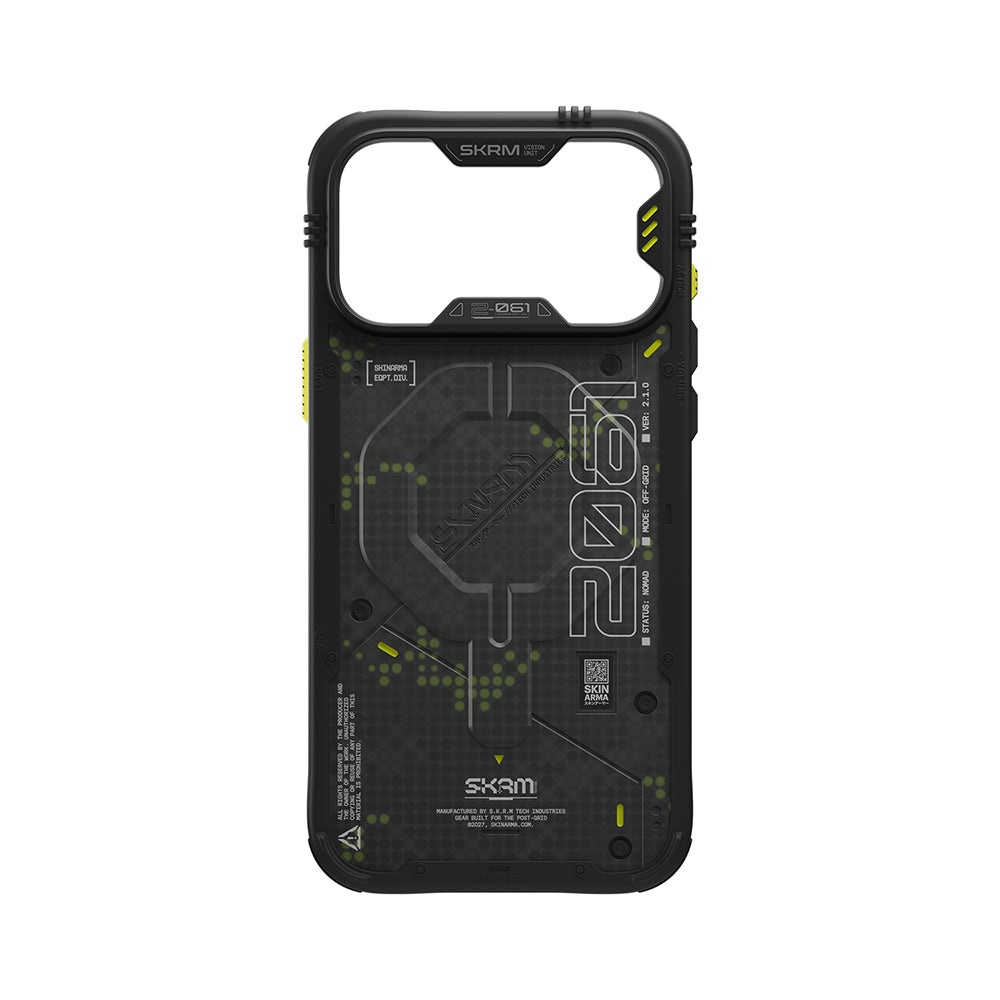 Apple iPhone 18 Pro Max Kılıf M-Safe Şarj Özellikli Airbag Tasarımlı Skinarma Vigor XE Kapak Gri
