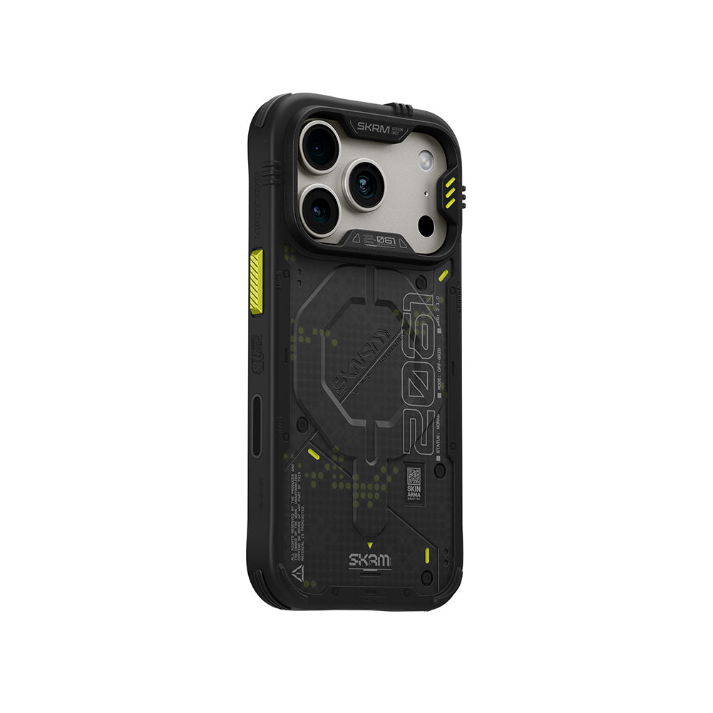 Apple iPhone 18 Pro Max Kılıf M-Safe Şarj Özellikli Airbag Tasarımlı Skinarma Vigor XE Kapak Gri