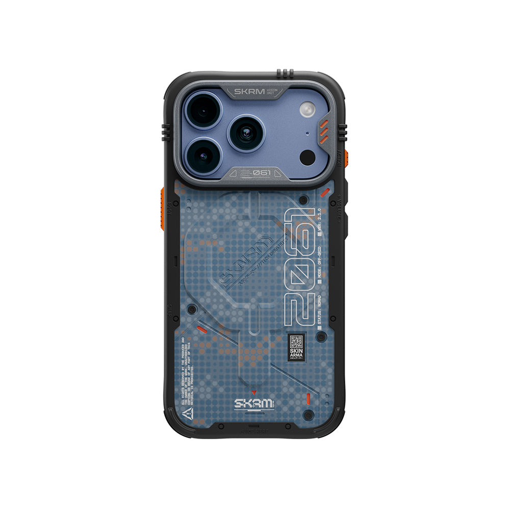Apple iPhone 18 Pro Max Kılıf M-Safe Şarj Özellikli Airbag Tasarımlı Skinarma Vigor XE Kapak Mavi