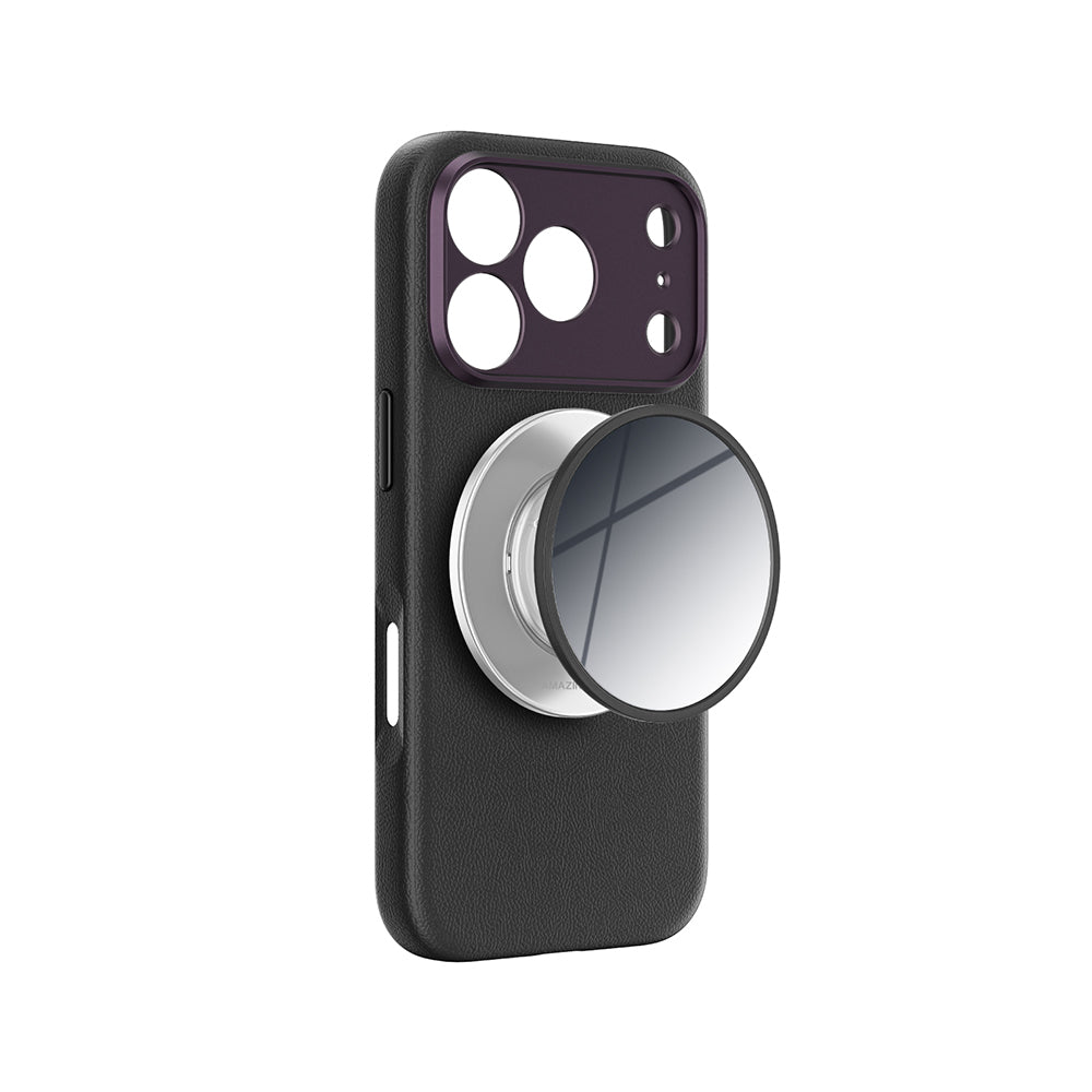 Apple iPhone 18 Pro Max Kılıf M-safe Şarj Özellikli Amazingthing Glamour Allskin Serisi Aynalı Tutucu Standlı Set Mor