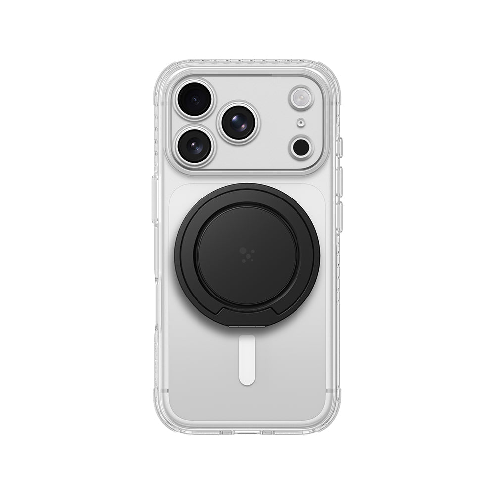 Apple iPhone 18 Pro Max Kılıf M-safe Şarj Özellikli Amazingthing Titan Pro Serisi Pop Ring Standlı Set Siyah