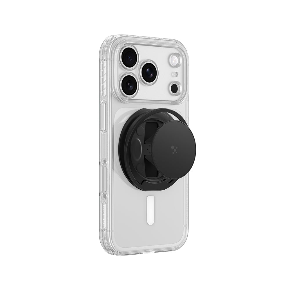 Apple iPhone 18 Pro Max Kılıf M-safe Şarj Özellikli Amazingthing Titan Pro Serisi Pop Ring Standlı Set Siyah