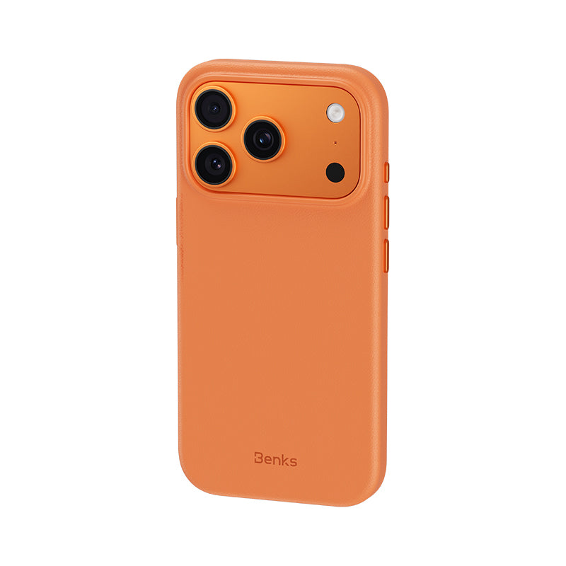 Apple iPhone 18 Pro Max Kılıf M-safe Şarj Özellikli Çizilmeye Dayanıklı Benks VitaPro Serisi PU Deri Kapak Mavi