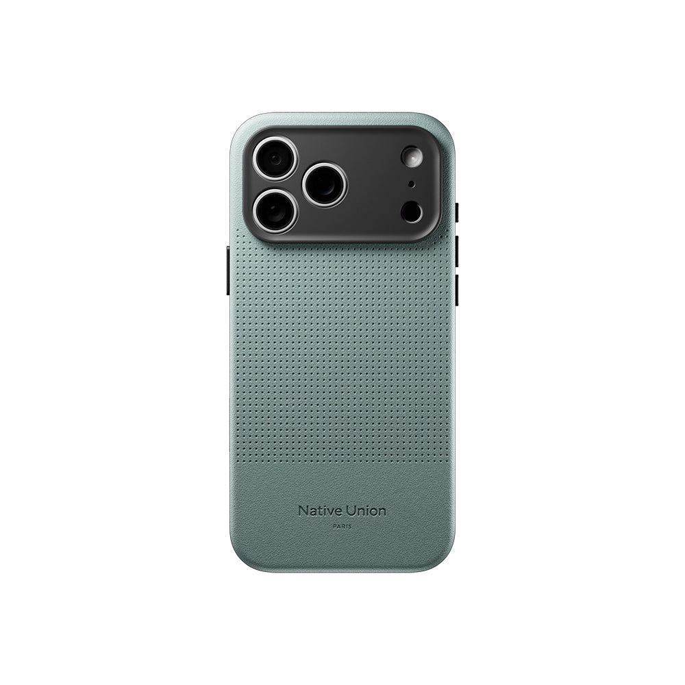 Apple iPhone 18 Pro Max Kılıf M-safe Şarj Özellikli Deri Dokulu Native Union 2025 Active Serisi Kapak Yeşil