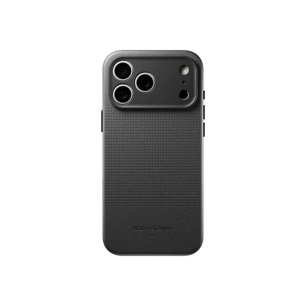 Apple iPhone 18 Pro Max Kılıf M-safe Şarj Özellikli Deri Dokulu Native Union 2025 Active Serisi Kapak Siyah