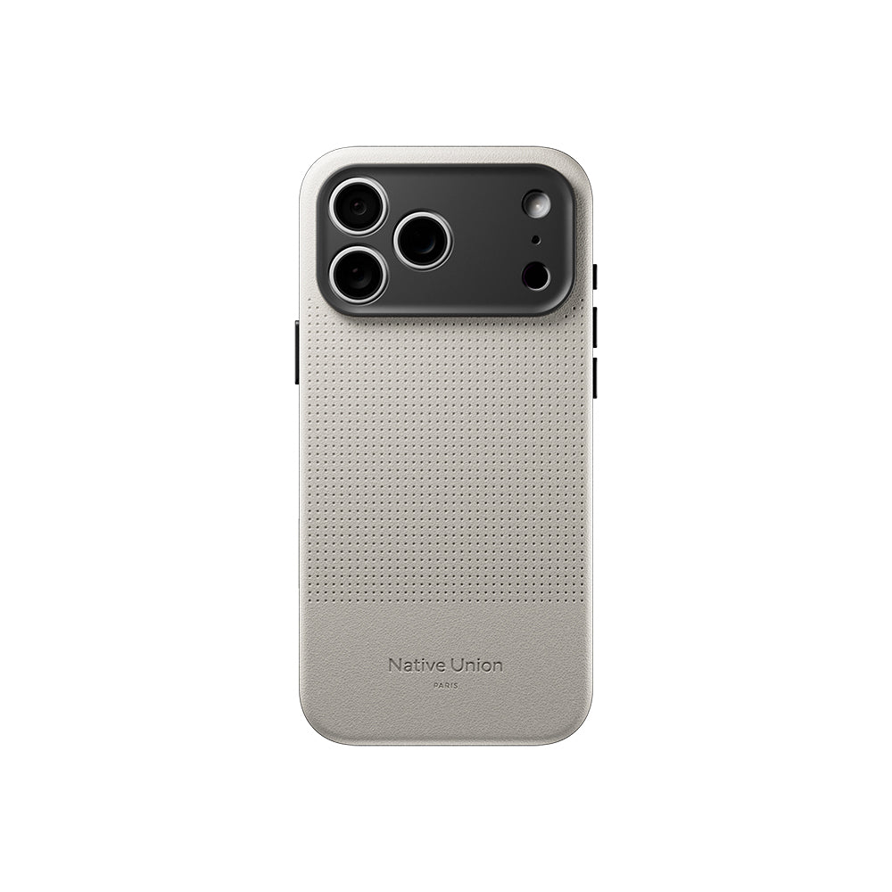 Apple iPhone 18 Pro Max Kılıf M-safe Şarj Özellikli Deri Dokulu Native Union 2025 Active Serisi Kapak Beyaz