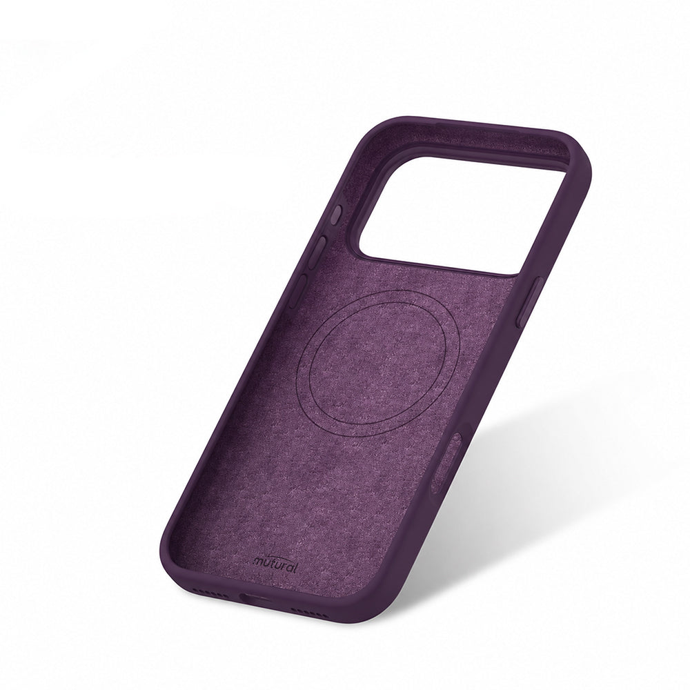 Apple iPhone 18 Pro Max Kılıf M-safe Şarj Özellikli Mutural Pure Serisi Kapak Mürdüm