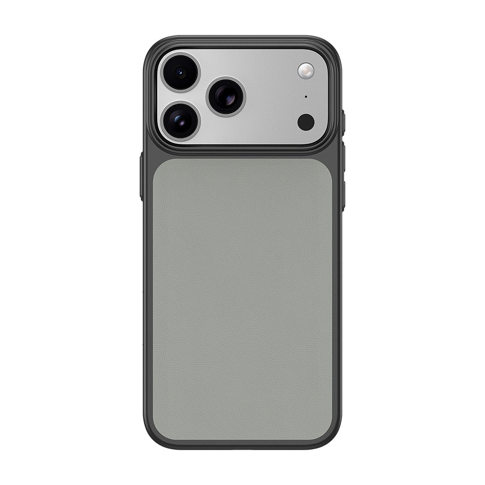 Apple iPhone 18 Pro Max Kılıf M-Safe Şarj Özellikli PU Zore Paris Trexo Sert PC Kapak Gümüş