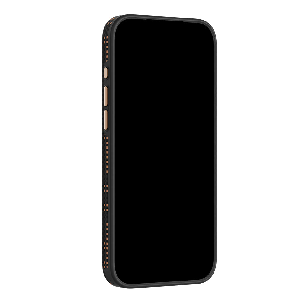 Apple iPhone 18 Pro Max Kılıf M-safe Şarj Özellikli Raptic Aramid Dual Ultra Grid Serisi Karbon Kapak Siyah