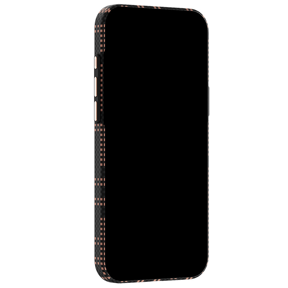 Apple iPhone 18 Pro Max Kılıf M-safe Şarj Özellikli Raptic Aramid Skin Serisi Karbon Kapak Siyah