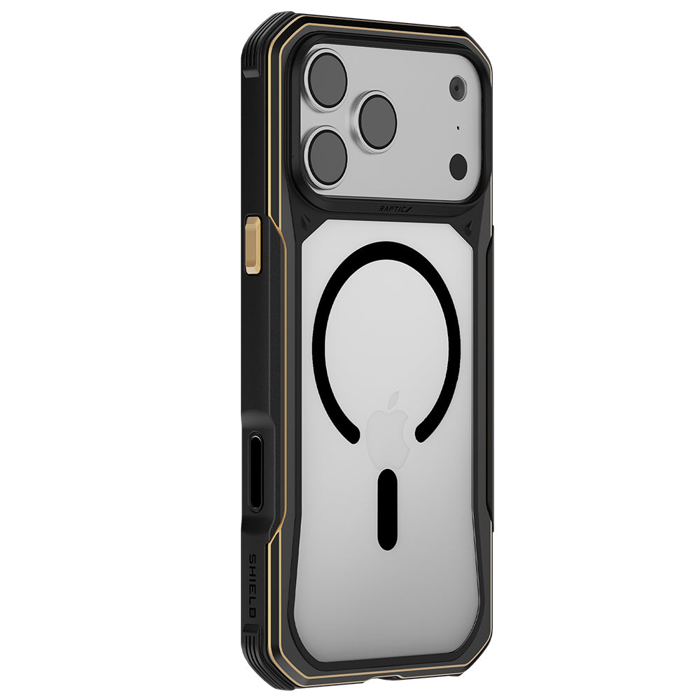 Apple iPhone 18 Pro Max Kılıf M-Safe Şarj Özellikli Raptic Shield Evo Serisi Airbagli Kapak Siyah