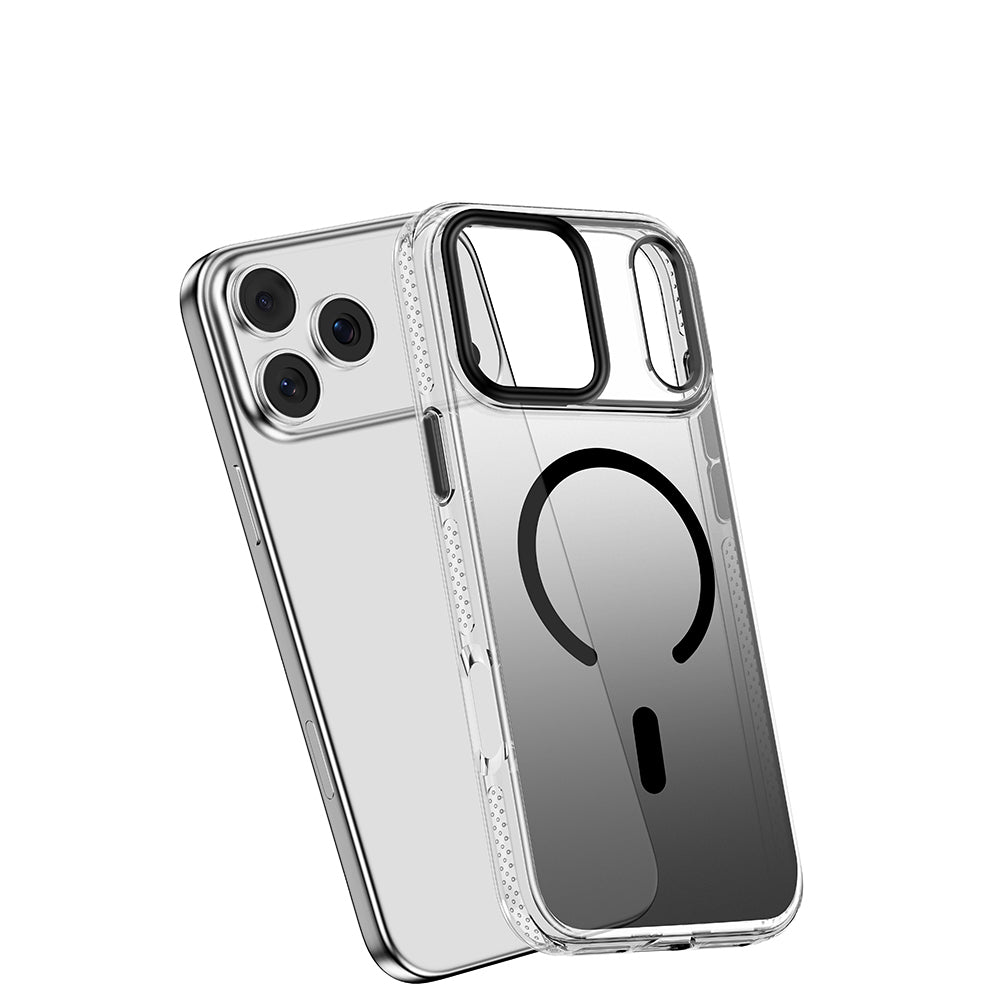 Apple iPhone 18 Pro Max Kılıf M-safe Şarj Özellikli Sararmaya Karşı Dayanıklı Mutural Icesense Serisi Kapak Gri