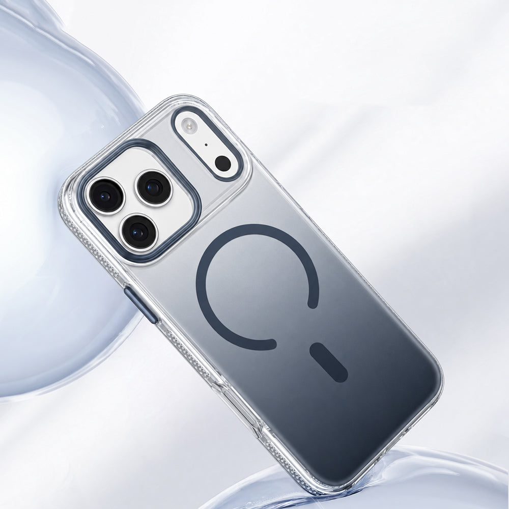 Apple iPhone 18 Pro Max Kılıf M-safe Şarj Özellikli Sararmaya Karşı Dayanıklı Mutural Icesense Serisi Kapak Lacivert