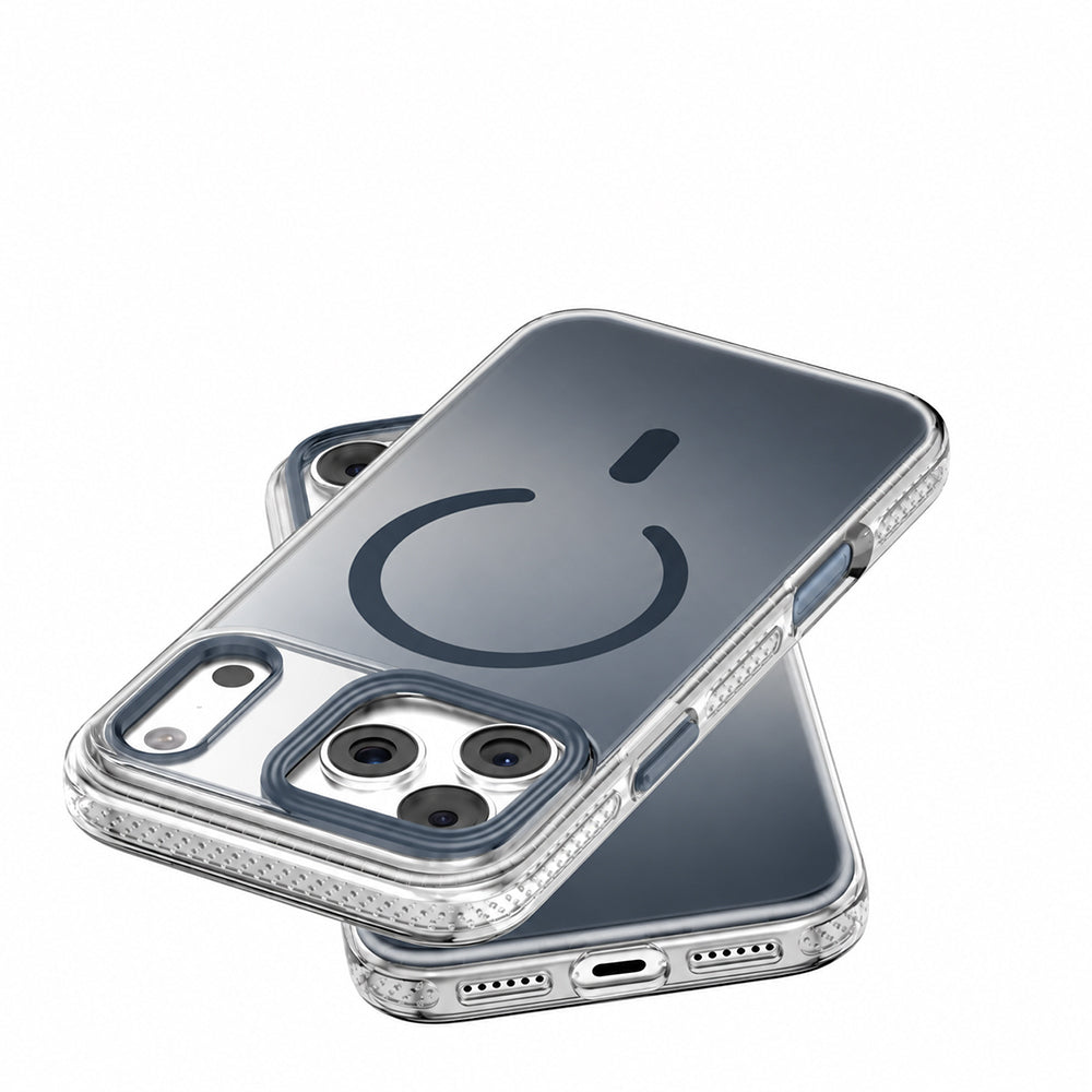 Apple iPhone 18 Pro Max Kılıf M-safe Şarj Özellikli Sararmaya Karşı Dayanıklı Mutural Icesense Serisi Kapak Lacivert