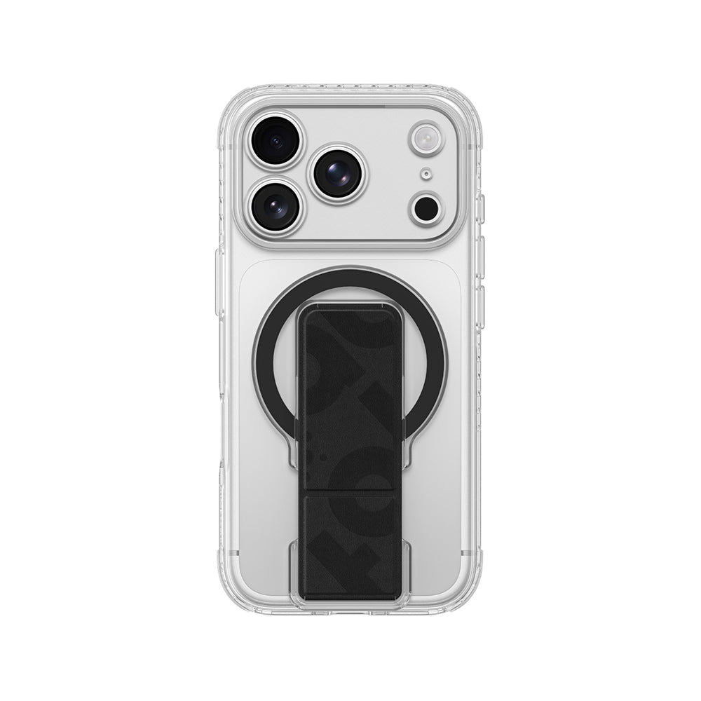 Apple iPhone 18 Pro Max Kılıf M-safe Şarj Özellikli Standlı Amazingthing Titan Pro Grip Stand Serisi Kapak Siyah