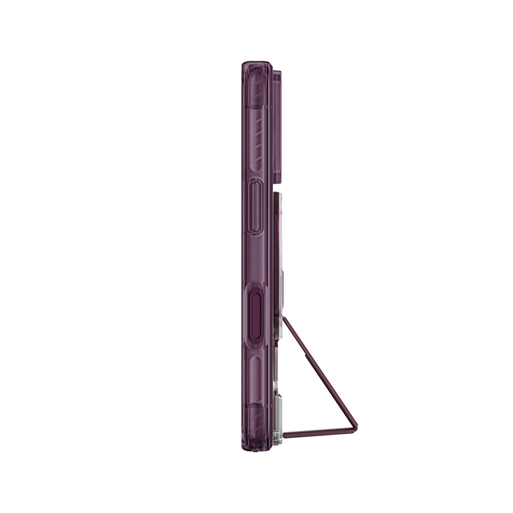 Apple iPhone 18 Pro Max Kılıf M-safe Şarj Özellikli Standlı Amazingthing Titan Pro Grip Stand Serisi Kapak Mor