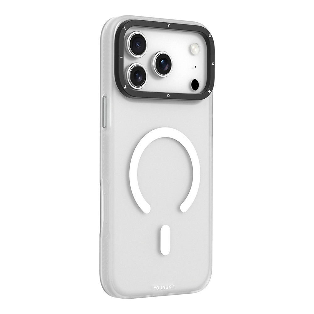 Apple iPhone 18 Pro Max Kılıf M-safe Şarj Özellikli Youngkit Hidden Sand Serisi Kapak Mavi